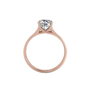 Bague Carina diamant naturel rond 1.00 carat or rose